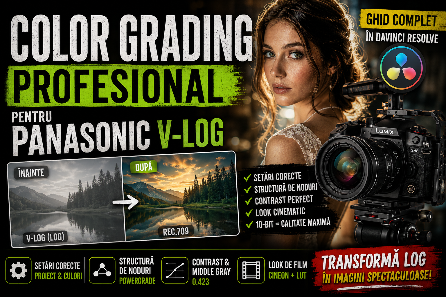 Color Grading Profesional pentru Panasonic V-Log în DaVinci Resolve ...